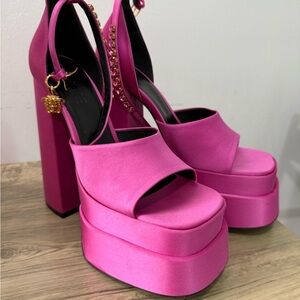 Versace  Pink Heels Elegant and Stylish
